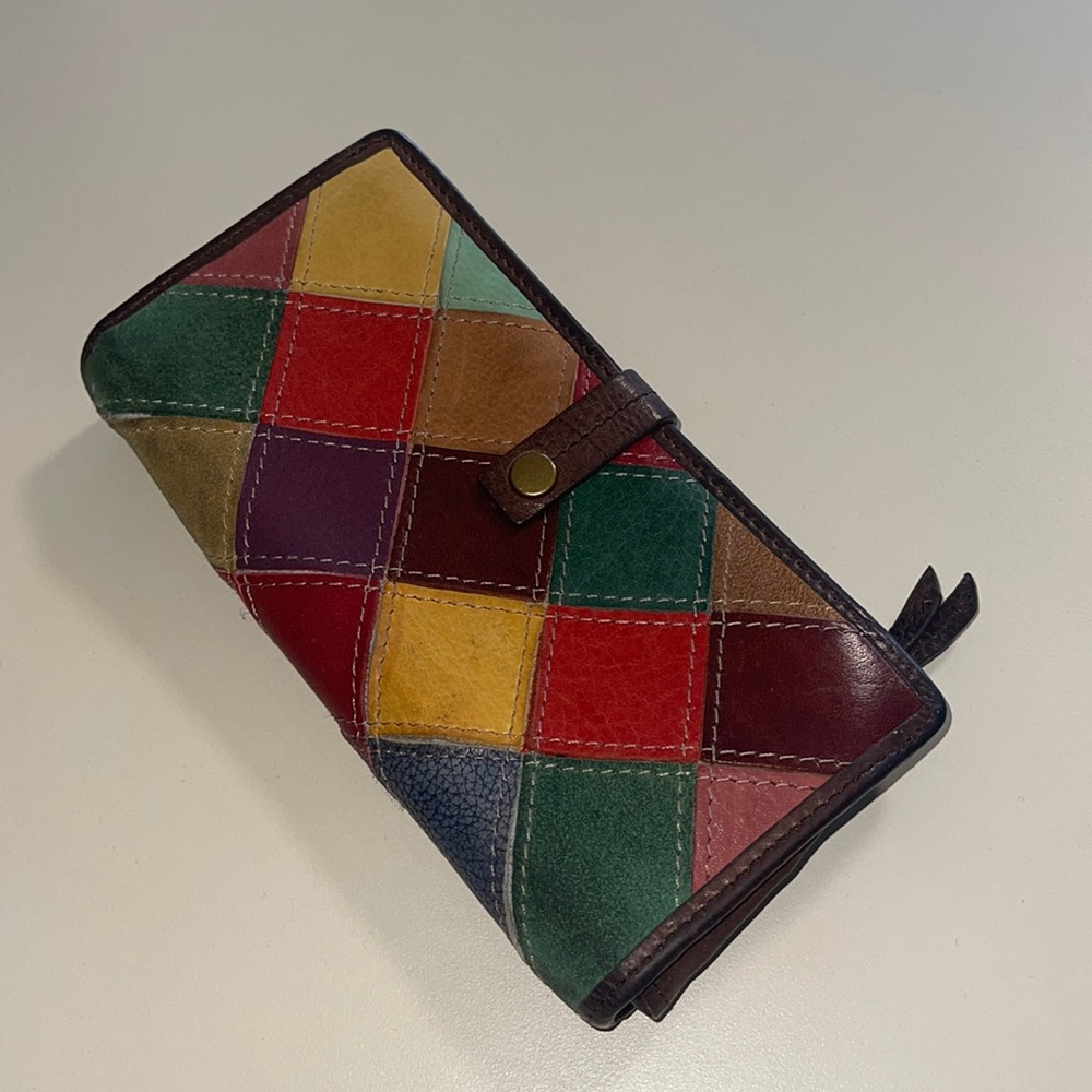 Wilsons leather patchwork wallet